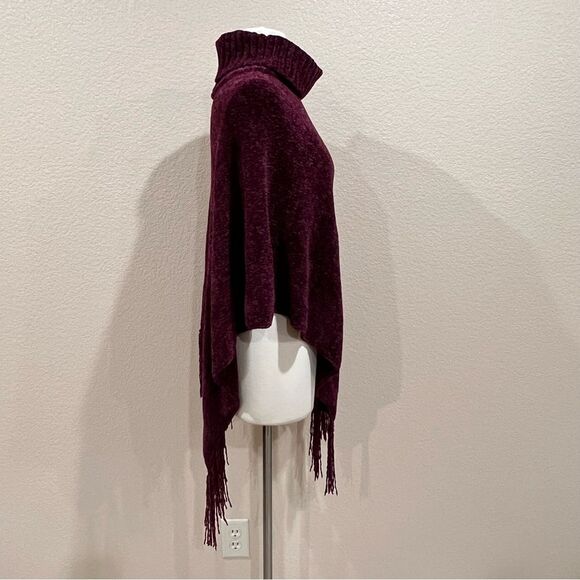 Britts Knits Chenille Cowl Neck Poncho One Size - Picture 5 of 11